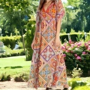 Johnny Was Thalia silk Maxi dress NWT